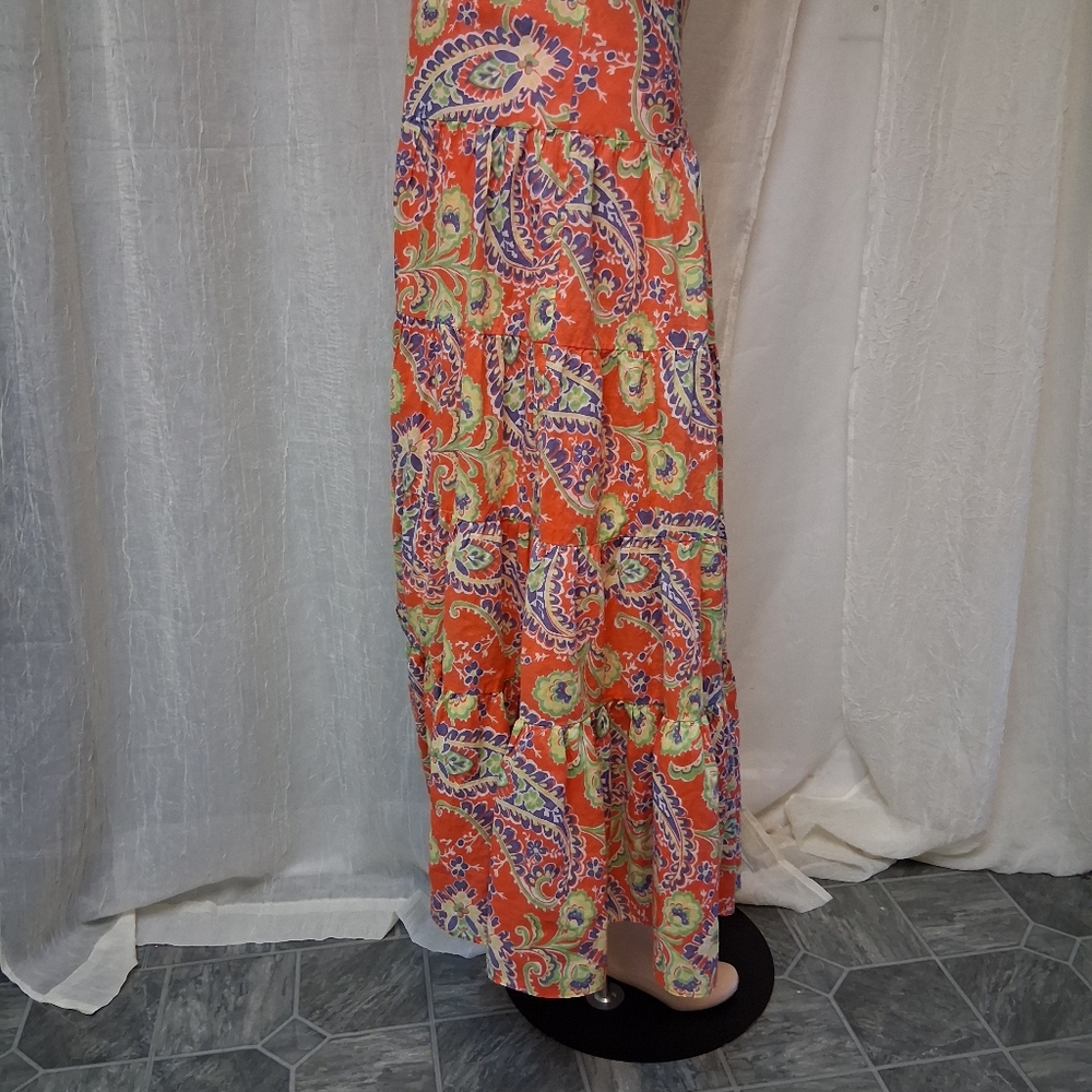 LAUREN RALPH women Size XS Paisley Print Maxi Skirt - Multicolor - Picture 7 of 13